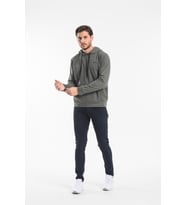 Süperlife Kapşonlu Uzun Kollu Baskılı Dar Kalıp İnce Erkek Sweatshirt SPR 2019K61 (Haki)