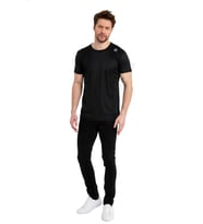 Erkek Spor Reflektör Baskılı Polyester Tişört (Siyah)