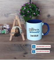 Matematik Mühendisi Kupa Bardak Beyaz ve Fotoğraflı Ahşap Anahtarlık Hediye (Model 3)