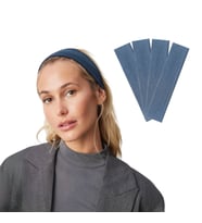 4'lü Spor Saç Bantları - Elastik Kaymaz İnce Saç Ter Kafa Bandı Bandana, Kadın & Erkek Koşu Fitness Yoga Pilates Makyaj Yüz Yıkama Atletik Egzersiz Saç Bandı (İndigo)