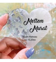 Epoksi Magnet Hediyelik -ETİKET DEĞİLDİR!! - Düğün, Nişan, Nikah, Kına, Söz Hatırası (Gümüş)