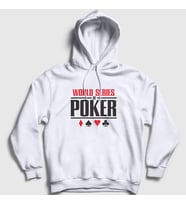 Presmono Unisex Gri Wsop World Series Of Poker Kapüşonlu Sweatshirt 363720tt (Beyaz)