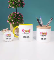 Biyoloji Öğretmeni Kupa Bardak Kırmızı Kalemlik ve Anahtarlık (Model 5)