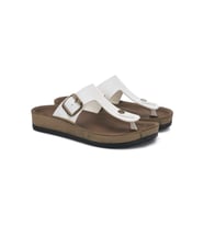 İmershoes Günlük Kadın Erkek Yetişkin Mantar Taban Parmak Arası Terlik 34158 -77 (Beyaz)