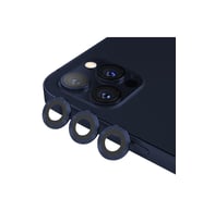 BİNANO Mini Metal Ring Iphone 12 Pro Max Lens Koruyucu 3'lü Takım (Lacivert)
