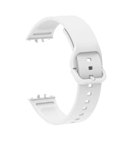 Galaxy Fit 3 Silikon Kordon KRD-110 Suya Dayanıklı Tokalı Strap Kayış (Beyaz)