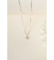 Elika Silver 925 Ayar Gümüş Küp Zincirli Minimal Kolye (Gümüş)