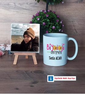 Biyoloji Öğretmeni Fotoğraflı Dekoratif Taş, Kupa Bardak Beyaz Hediye (Model 1)