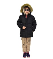 Erkek Çocuk Kapüşonlu Mont BS-2014 (Siyah)