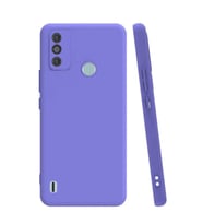 Tecno Spark 6 Go Kılıf Kamera Korumalı Silikon Rubber Arka Kapak (Lila)