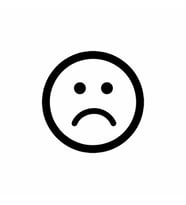 Üzgün Emoji Araba Sticker siyah 16x16 CM (Siyah)