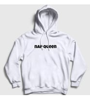 Presmono Unisex Beyaz Nap Queen Hediye Uykucu Prenses Kapüşonlu Sweatshirt 504010tt (Beyaz)