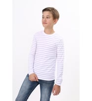 Toontoy Unisex Çocuk Çizgili Tişört (Lila)