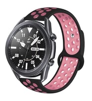 ​​Amazfit Pace GTR 2 2E Lite 47mm Kordon Delikli Spor Kordon (Siyah-Rose Gold)