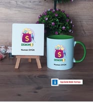 Ekonomist Dekoratif Taş, Kupa Bardak Kırmızı Hediye (Model 13)