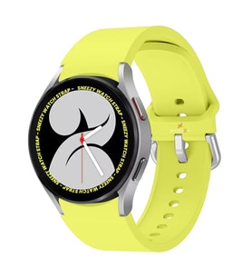 Samsung Galaxy Watch 4 5 Pro 40 42 44 45 46mm Uyumlu Orjinal Tasarım Kavisli PureLux Silikon Kordon (Sarı)