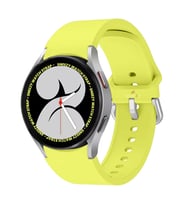 Samsung Galaxy Watch 4 5 Pro 40 42 44 45 46mm Uyumlu Orjinal Tasarım Kavisli PureLux Silikon Kordon (Sarı)