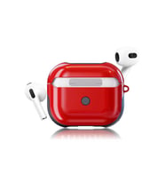 Apple Airpods 3. Nesil Uyumlu Kılıf Shockproof Silikon Renkli Uyumlu Kılıf (Kırmızı)