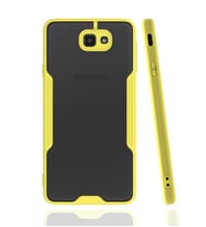 Galaxy J7 Prime Kılıf Parfe Kenarları Pastel Renk Silikon Kılıf (Sarı)