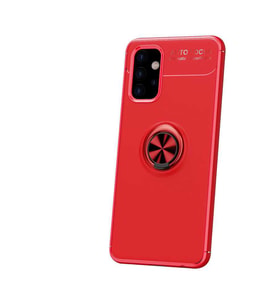 Samsung Galaxy A32 4G Kılıf Yüzüklü Magnetli Ravel Case (Kırmızı)