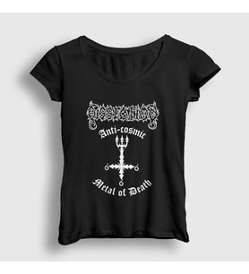 Presmono Kadın Beyaz Anti Cosmic Dissection T-Shirt 437821tt (Siyah)