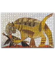 Cakapuzzle Cat Catching a Bird, 1939 by Pablo Picasso  Puzzle Yapboz MDF (Ahşap) (500 Parça)