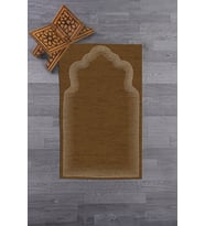 EVDEYA Dijital Baskılı Yıkanabilir Hediyelik Namazlık Seccade 70x130 cm, SECCADE-13-GRİ, (Kahverengi)