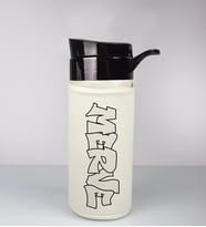 Kişiye Özel Renkli Graffiti Stil Matara 94258 (Beyaz)