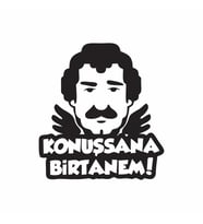 Müslüm Gürses Silüet Araba Sticker siyah 16x17 CM (Siyah)
