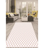 Dijital Kaymaz Taban Yıkanabilir Modern Renkli Salon Halısı Mutfak Halısı Yolluk ND-HT-518 (Beyaz)