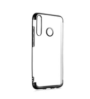 Alcatel 1S 2020 Kılıf Zore Dört Köşeli Lazer Silikon Kılıf (Siyah)