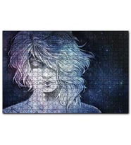 Cakapuzzle Kız Aynalar ve Galaksiler  Puzzle Yapboz MDF (Ahşap) (500 Parça)