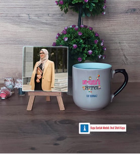 Din Kültürü Öğretmeni Fotoğraflı Dekoratif Taş, Kupa Bardak Beyaz Hediye (Model 10)