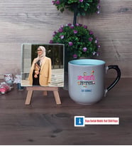 Din Kültürü Öğretmeni Fotoğraflı Dekoratif Taş, Kupa Bardak Beyaz Hediye (Model 10)