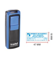 TRODAT 9512 CEP KAŞE - İSİM YAZILI KALEM HEDİYELİ (Mavi)