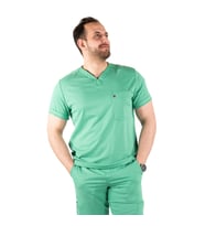 'Adrenaline'' Yüksek Kalite Doktor Hemşire Hastane Üniforması Scrubs Üst Parçası (Yeşil)