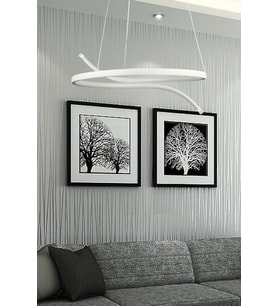 Snake Modern Tasarım Beyaz Ledli Yatak Odası - Cafe - Mutfak - Salon Led Avize (Beyaz)