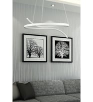 Snake Modern Tasarım Beyaz Ledli Yatak Odası - Cafe - Mutfak - Salon Led Avize (Beyaz)