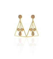 Kadir Jewellery 22 Ayar Altına Kaplama Kadın Sallantılı Küpe -El İşçiliği Ve Hipoalerjenik Küpe (Turuncu)