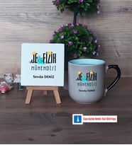 Jeofizik Mühendisi Dekoratif Taş, Kupa Bardak Kırmızı Hediye (Model 9)