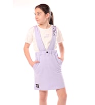 Toontoy Kız Çocuk 2li Salopetli Takım (Mavi)