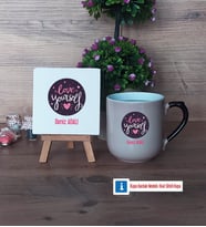 Love Yourself Dekoratif Taş, Kupa Bardak Kırmızı Hediye (Model 9)