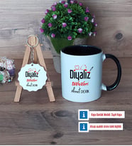 Diyaliz Teknikeri Kupa Bardak Kırmızı ve Ahşap Anahtarlık Hediye Diyaliz Teknikerine Hediye (Model 10)