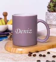 Kişiye Özel Yazılı & Renkli Kupa Bardak, 14 Farklı Renk Seçeneği (Sütlü Kahve)