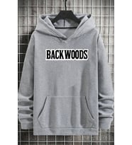 Unisex Backwoods Baskılı Sweatshirt (Gri)
