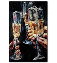 Cakapuzzle Şerefe Kadehleri Yağlıboya Puzzle Yapboz MDF (Ahşap) (255 Parça)