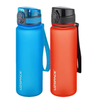 Uzspace 2'li Tritan Matara Seti 500 ml 14 Farklı Renk Seçeneği FiftyFifty (Lacivert - Kırmızı - Siyah)