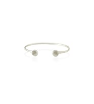 Kadir Jewellery 925 Ayar Gümüş Kaplama El İşçiliği Zirkon Taşlı Kadın Charm Bileklik (Gri)