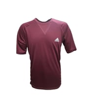 Adidas 2373 Erkek Sereno Mensh Kısa Kol Şeritli T-shirt - Beyaz - ST00521-Beyaz-XL (Bordo)