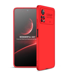 Xiaomi Poco X4 Pro 5G Kılıf Zore Ays Full Koruma Kılıf (Kırmızı)